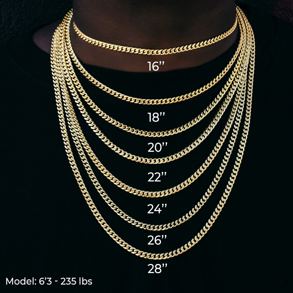Diamond Rope Chain in Yellow Gold- 8mm