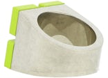 Off-White Arrow Textured Signet Ring Silver/Green
