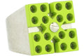 Off-White Arrow Textured Signet Ring Silver/Green