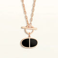 Hermes Chaine Verso Black Ceramic Necklace